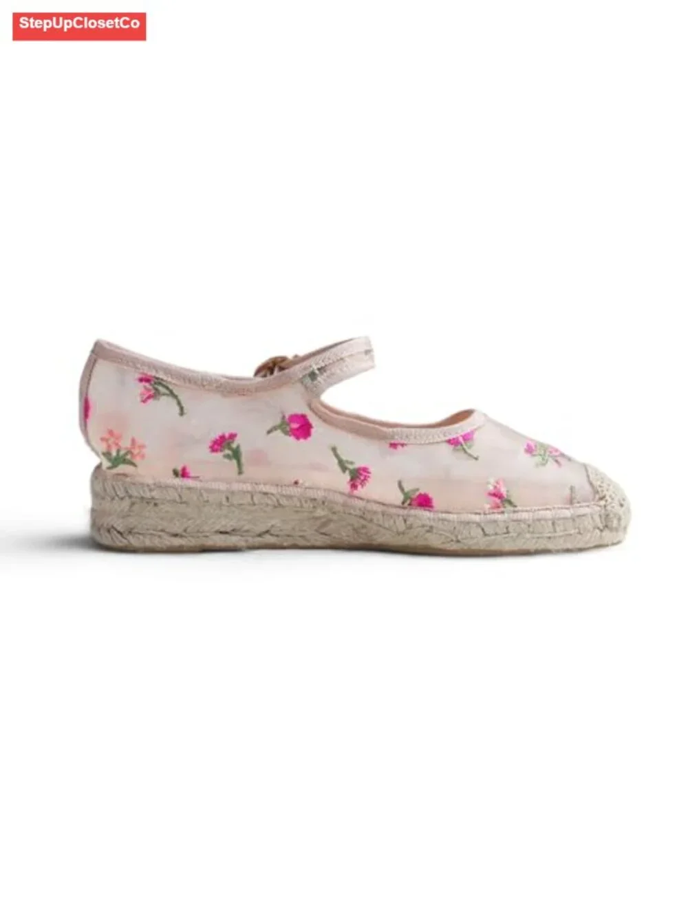 Crochet Mesh Hand Stitching Espadrilles Women's Comfort Breathable Ankle Strap